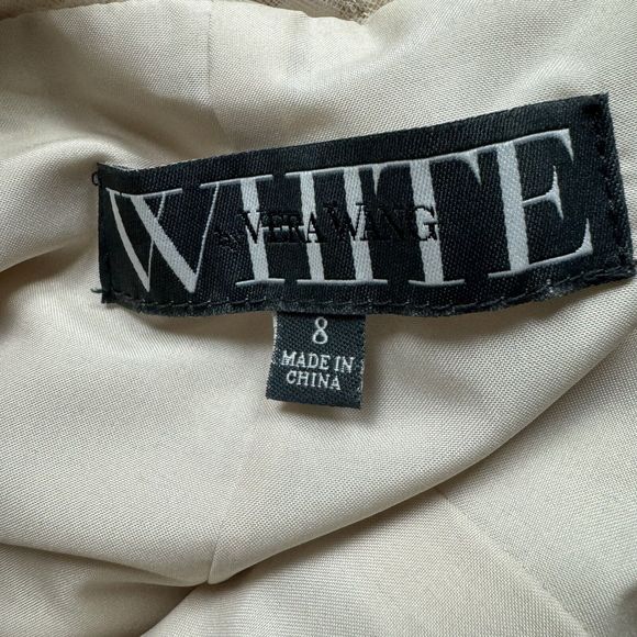 White by Vera Wang Formal Dress Bridesmaid Mother of the Bride Womens 8 Ivory - Picture 2 of 6